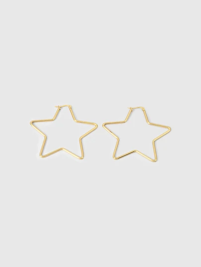 DareSee Star Decor Hoop Earrings