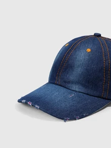 DareSee 1pc Women's Distressed Denim Baseball Cap Halloween Halloween - Multicolor - View 4