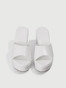 DareSee Women Platforms & Wedge Sandals Buaya Plain Anggun - Putih - View 2