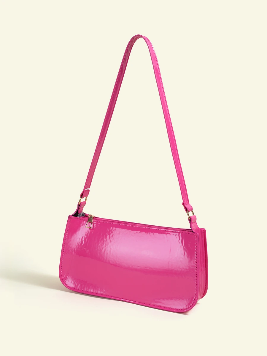 Trivaya Bolso baguette minimalista - Rosa Fucsia - Ver 1
