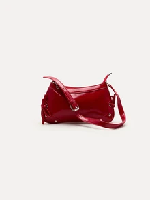 TuEzra New Vintage Fashion Women's Shoulder Bag, Zipper Closure, Compact & Lightweight, Suitable For Women, Students And Office Workers For Commuting And Casual Daily Use, Autumn/Winter - Red - View 4