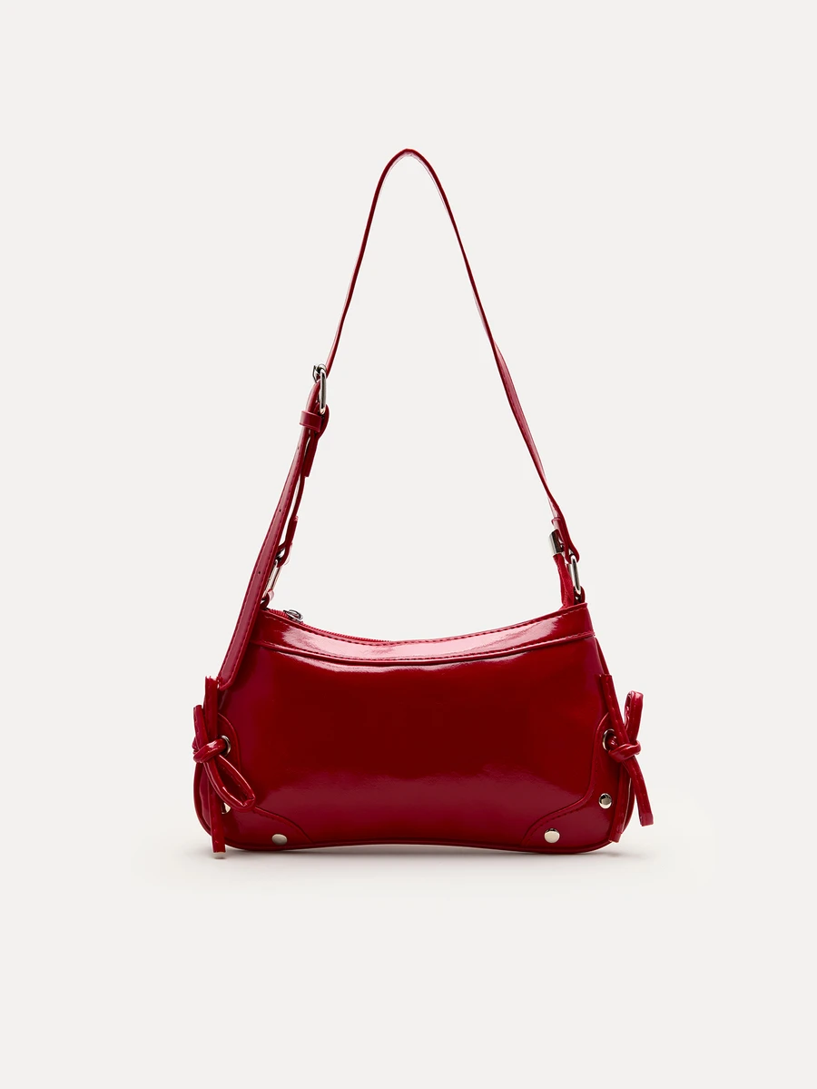 TuEzra New Vintage Fashion Women's Shoulder Bag, Zipper Closure, Compact & Lightweight, Suitable For Women, Students And Office Workers For Commuting And Casual Daily Use, Autumn/Winter - Red - View 1