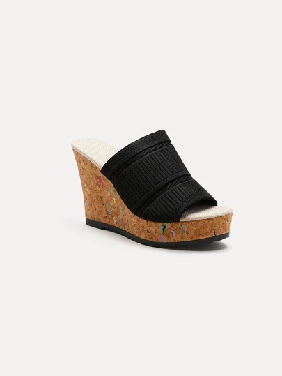 TuEzra New Thick Sole Wedge Women Sandals Slippers Outdoor Slides
