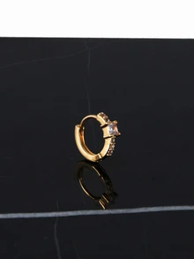 CHICVUE 3 paires (6 pièces) Ensemble de boucles d'oreilles en zircone élégantes, cadeau de bijoux pour femmes - Doré - Voir 5