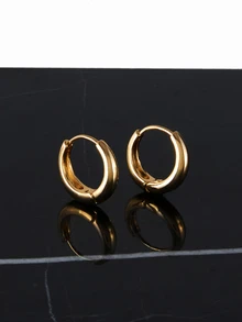 CHICVUE 3 paires (6 pièces) Ensemble de boucles d'oreilles en zircone élégantes, cadeau de bijoux pour femmes - Doré - Voir 4