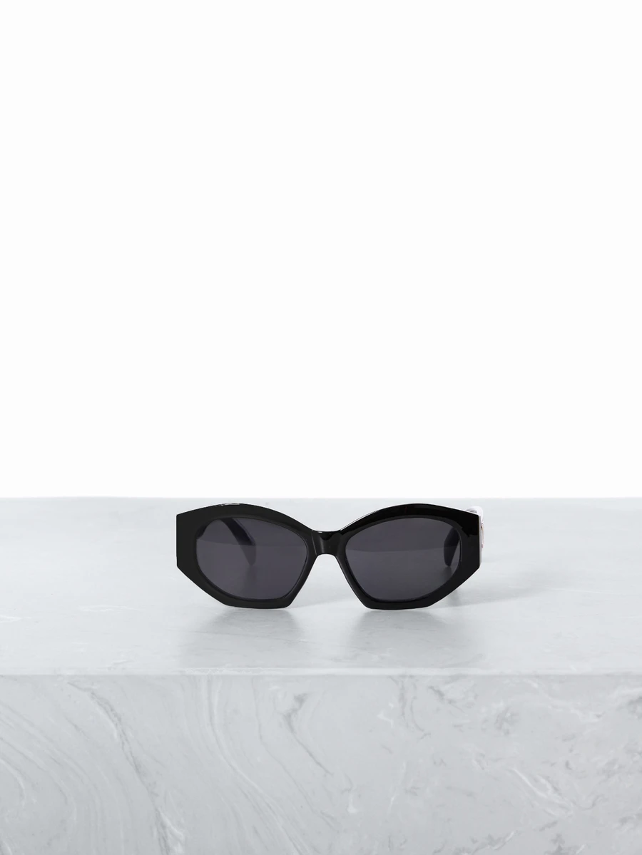 CHICVUE 1pc Polygon Oversized Women Fashion Fashion Glasses, Eyewear For Street Style, Outdoor Travel Beach Accessories - black gray - View 1