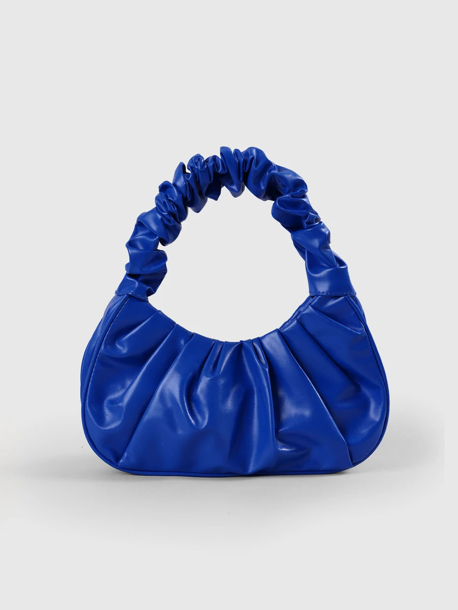 DareSee Fashionable High Cost-Effective Ruched Cloud Bag, Solid Color Shoulder Underarm Bag, Versatile Solid Color Handbag For Women Back To School - Blue - View 1