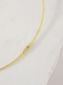 Clariva 1pc Minimalist Leaf Collar Necklace With Zirconia Stone, Versatile Floral Pendant Necklace For Women - View 3