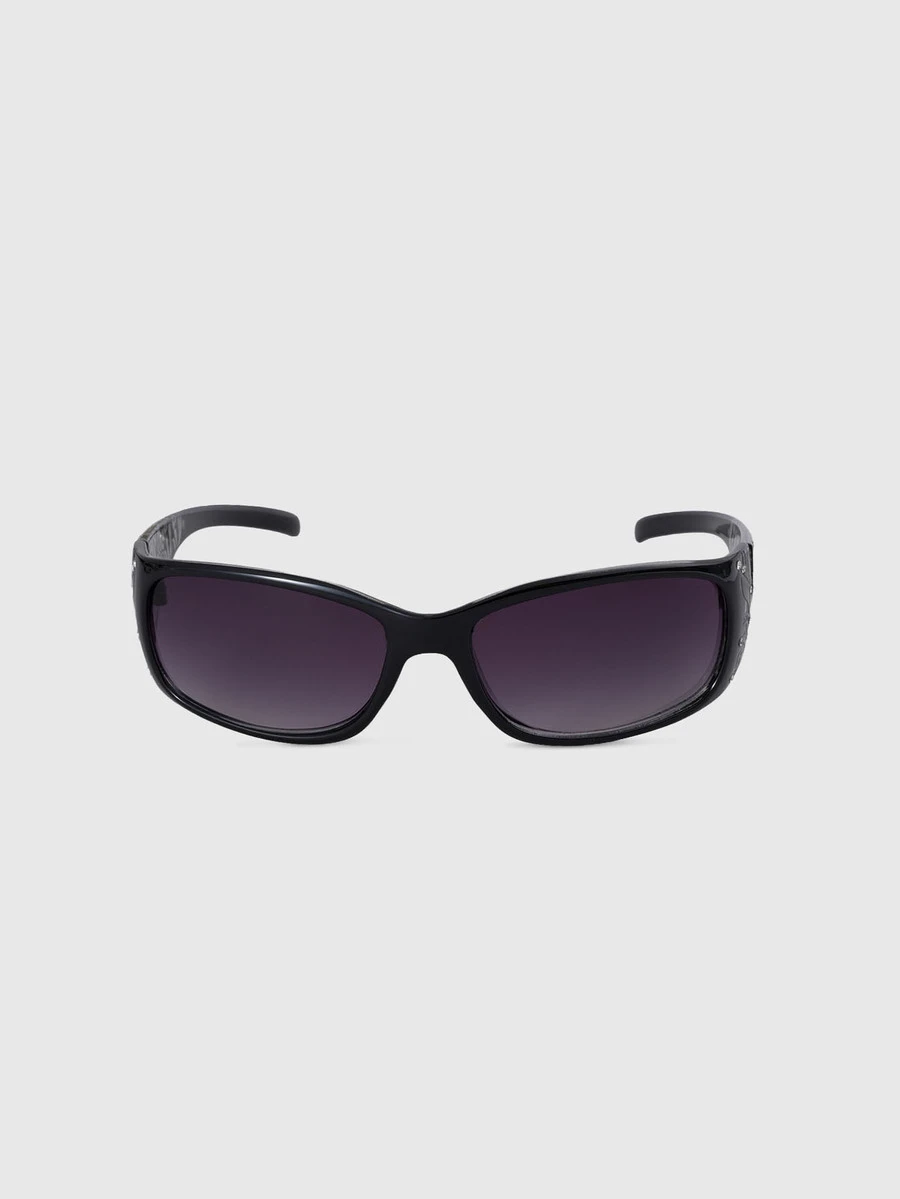 DareSee 1pc Narrow Frame Laser Rhinestone Printed Glasses For Women, Fashion Accessory For Casual, Retro Y2K Basic Style, Business Casual Gift, Back To School - Multicolor - View 1