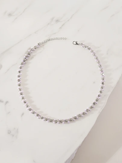 Clariva 1pc Faux Pearl Choker Necklace For Women