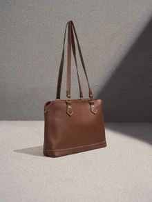 NobleVue New Luxury Chic Design Versatile Women One Shoulder Tote Bag - Brown - View 2
