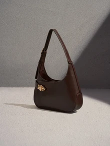 NobleVue Niche Design Underarm Bag, Chic & Versatile Commuter Shoulder Bag & Handbag - Coffee - View 4