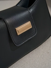 NobleVue Premium Felt Armpit Bag Minimalist Design Crossbody Bag For Commuter, Versatile Shoulder Bag - Black - View 5