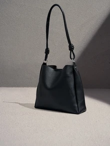 NobleVue Luxury New PU Leather Fashion Design Handbag - Black - View 3