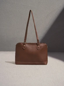NobleVue New Luxury Chic Design Versatile Women One Shoulder Tote Bag - Brown - View 4