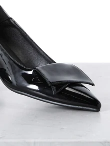 CHICVUE Tacones altos de punta fina para mujer, zapatos clásicos de oficina y trabajo, altura de tobillo, color negro, adecuados para primavera y otoño, Día de San Valentín, elegantes, tacones de gatito - Negro - Ver 5
