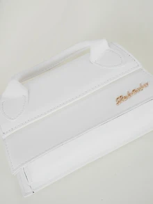Clariva 1pc Women's High-End Flap Cover Handbag, Square Style, Suitable For Outing And Dating All Year Round - White - View 5