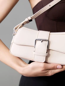 CHICVUE Fashionable Flap Clutch Bag - Beige - View 4