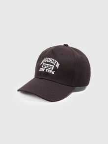 DareSee 1件刺繡「BROOKLYN NEW YORK」棒球帽，中性遮陽帽，卡車司機帽，沙灘帽，釣魚帽，返校季 - 咖啡色 - 查看 3
