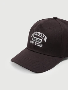 DareSee 1件刺繡「BROOKLYN NEW YORK」棒球帽，中性遮陽帽，卡車司機帽，沙灘帽，釣魚帽，返校季 - 咖啡色 - 查看 4