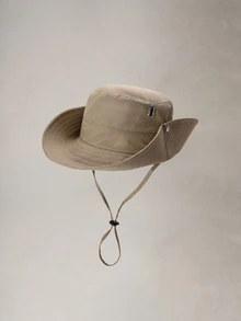 Hatastic 中性水桶帽 戶外防曬 登山 沙漠露營 遮陽帽 返校季 - 卡其色 - 查看 4