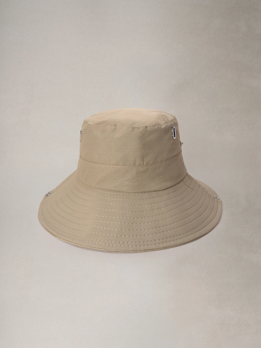 Hatastic 中性水桶帽 戶外防曬 登山 沙漠露營 遮陽帽 返校季 - 卡其色 - 查看 1