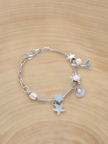 Glizzene This Fashionable And Unique Handmade Beaded Bracelet - Blue Ocean - View 5