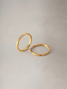 Hatastic Set Cincin - Emas - View 1