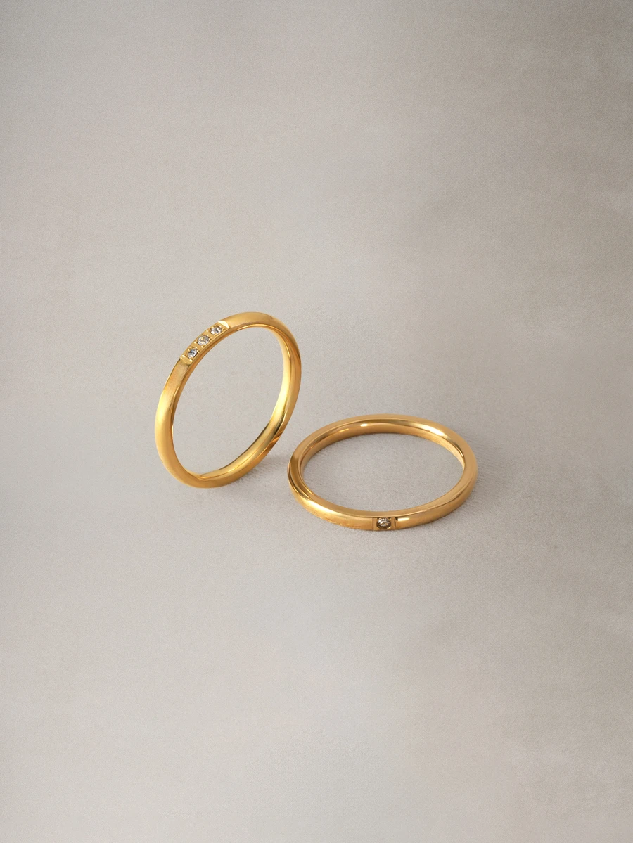 Hatastic Set Cincin - Emas - View 1