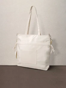 Hatastic Fashionable Drawstring Design Sling Crossbody Bag Back To School - Beige - View 4
