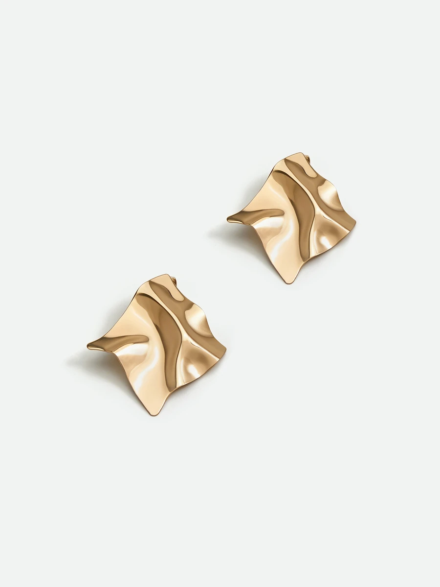 CHICVUE 2 piezas de pendientes geométricos asimétricos exagerados sin perforación personalizados, accesorios de pendientes para mujeres - Estilo 1 - Ver 1