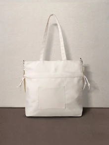 Hatastic Fashionable Drawstring Design Sling Crossbody Bag Back To School - Beige - View 1