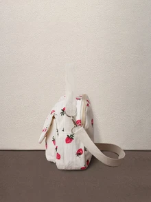Hatastic 新款休閒小丑草莓單肩斜挎包 女款流行小包 開學季手提包 - 白色 - 查看 4