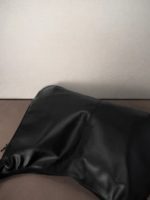 Hatastic 1 pieza Bolso de mano minimalista y de moda para mujer - Bolso de hombro de gran capacidad para volver a la escuela - Negro - Ver 5