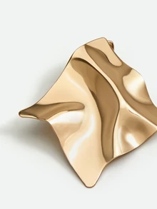 CHICVUE 2 piezas de pendientes geométricos asimétricos exagerados sin perforación personalizados, accesorios de pendientes para mujeres - Estilo 1 - Ver 4