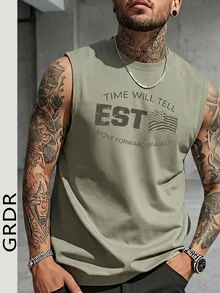 GRDR 男士夏季休闲无袖圆领背心 - 薄荷綠 - 查看 2