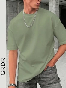 GRDR 男士时尚宽松短袖T恤 | 精致设计 | 夏季必备 | 百搭易配 | 展现您的风格 - 薄荷綠 - 查看 3