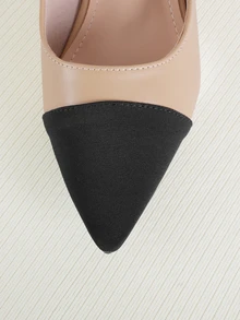 Clariva Women's New Fashion Comfortable Minimalist Versatile French Style Open Back Strap Splicing Chunky Heel Casual Flats - Multicolor - View 4