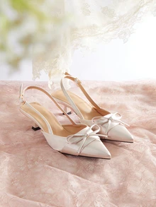 Rylithe Women's Pointed Toe Kitten Heel Stiletto Pumps - Beige - View 1