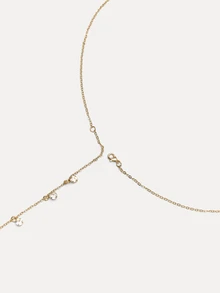 TuEzra 1pc Elegant Sexy Raindrop Chain Backless Necklace, Suitable For Women Any Occasion - Gold - View 4