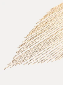 TuEzra 1pc Classic Tassel Necklace, Suitable For Important Occasions, Parties, Banquets, Etc. - Gold - View 4