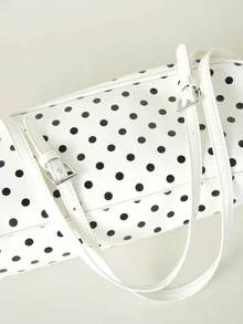 Clariva Women's Shoulder Bag, Fashionable Polka Dot Underarm Bag, Street Style Versatile Handbag - Multicolor - View 5
