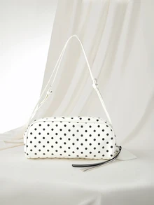 Clariva Women's Shoulder Bag, Fashionable Polka Dot Underarm Bag, Street Style Versatile Handbag - Multicolor - View 3