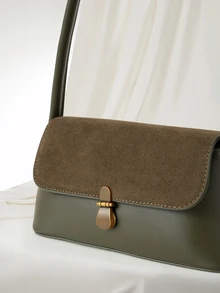 Clariva 2025 Retro Niche French Baguette Bag, New Fashion French Underarm Bag, Shoulder Handbag, Commuter Bag - Green - View 4