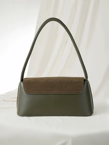 Clariva 2025 Retro Niche French Baguette Bag, New Fashion French Underarm Bag, Shoulder Handbag, Commuter Bag - Green - View 3