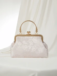 Clariva 2026 New Sequin Chain Evening Clutch Bag, Fashion Celebrity Handbag, Shoulder Bag, Crossbody Bag, Solid Color Zipper Chain Tote Bag - Pink - View 3
