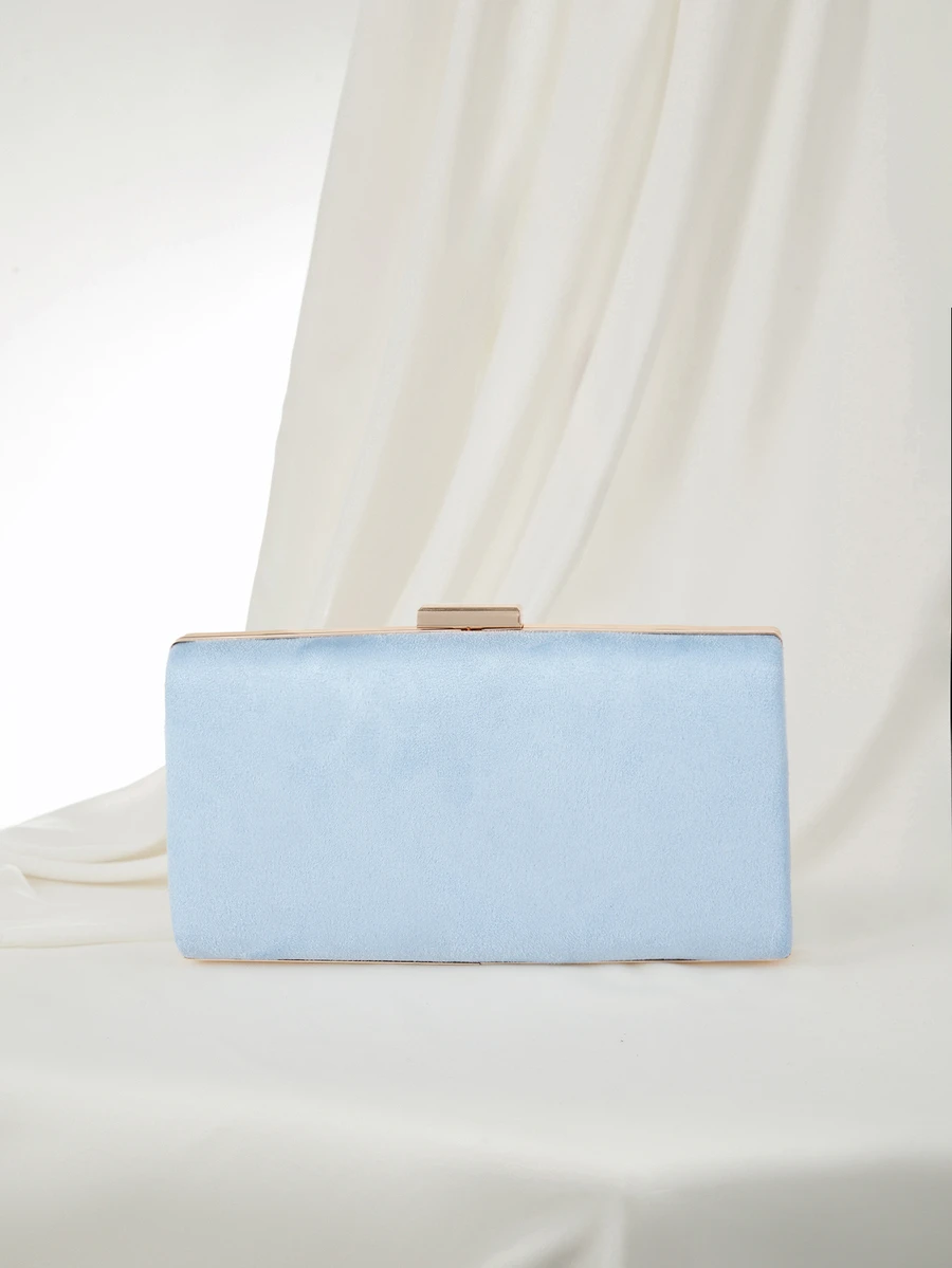 Clariva Elegante Abendtasche, geeignet für formelle Anlässe von Frauen wie Hochzeiten, Partys und Galas, perfekt für Partygirls und Damen. Diese Clutch Tasche hat einen glänzenden Verschluss, ein ideales Karnevalsgeschenk. - Babyblau - Übersicht 1