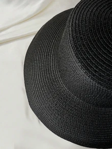 Clariva 1入組女士夏天大邊度假沙灘草帽，防UV防曬帽 - 防曬 - 查看 5