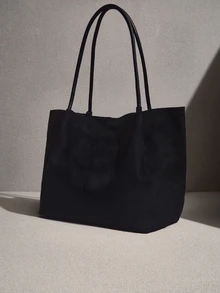 NobleVue Bolso de ante marrón café retro, nueva colección primavera 2026. Bolso de hombro de gran capacidad con bolsillo pequeño y bolso de axila, para uso empresarial y casual, ideal para ir al trabajo, compras, citas, viajes, estudiantes universitarias y otras ocasiones. Bolso de mano para mujer, de uso diario. - Negro - Ver 2