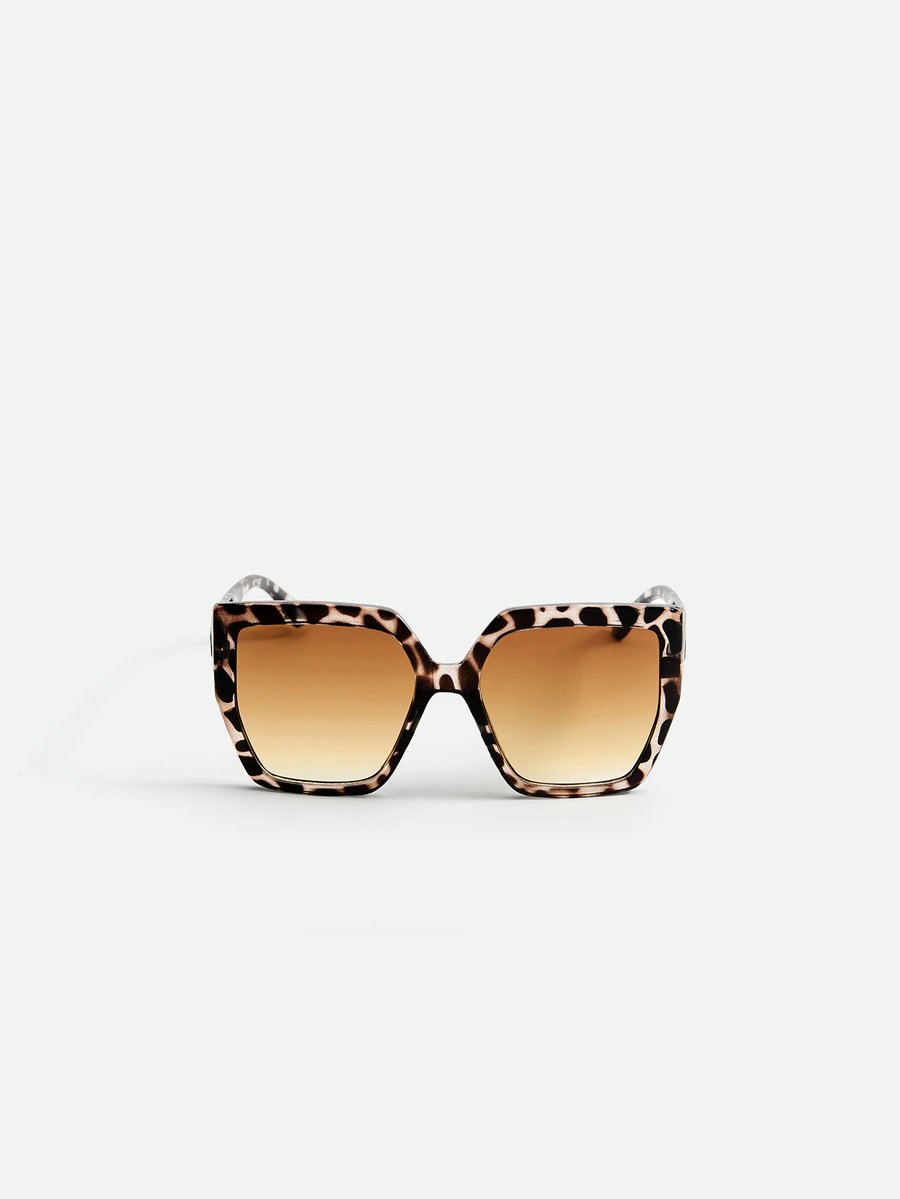 CHICVUE Unisex Square Leopard Print Sunglasses For Weddings, Parties, Travel, Beach And Festivals - View 1